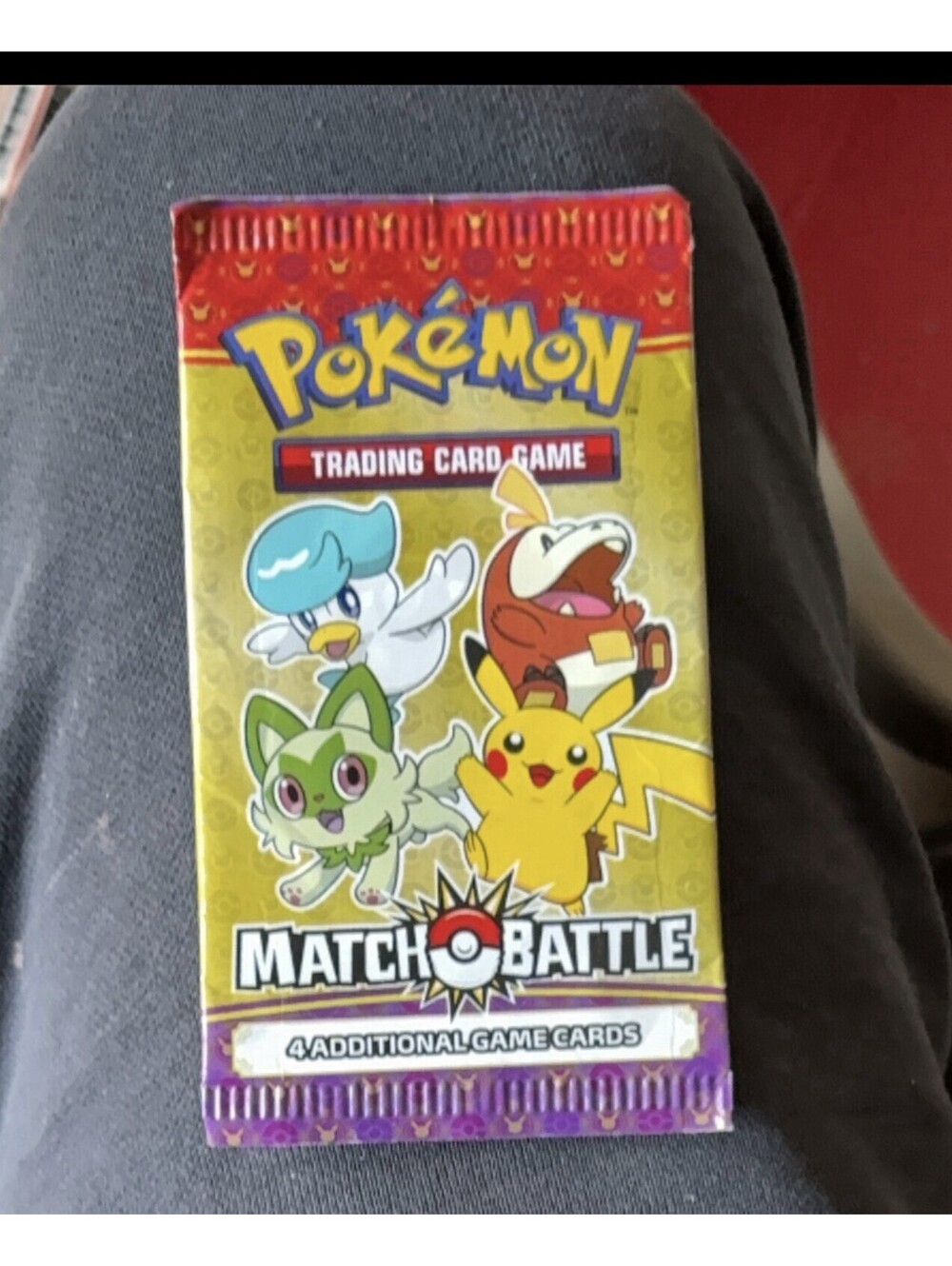 Pokémon TCG Match Battle Pack with 4 Cards Featuring Pikachu